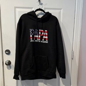 Men’s Black XXL Graphic Hoodie~All American/PAPA